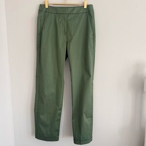 J Crew Kate Cuffed Lightweight Straight Leg Chino Pants Green 2